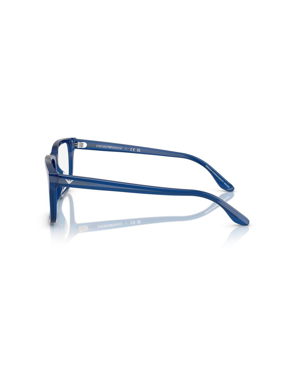 Emporio Armani Black Ea3250U 6201 Optical Frames Acetate Transparent Squared Normal for men