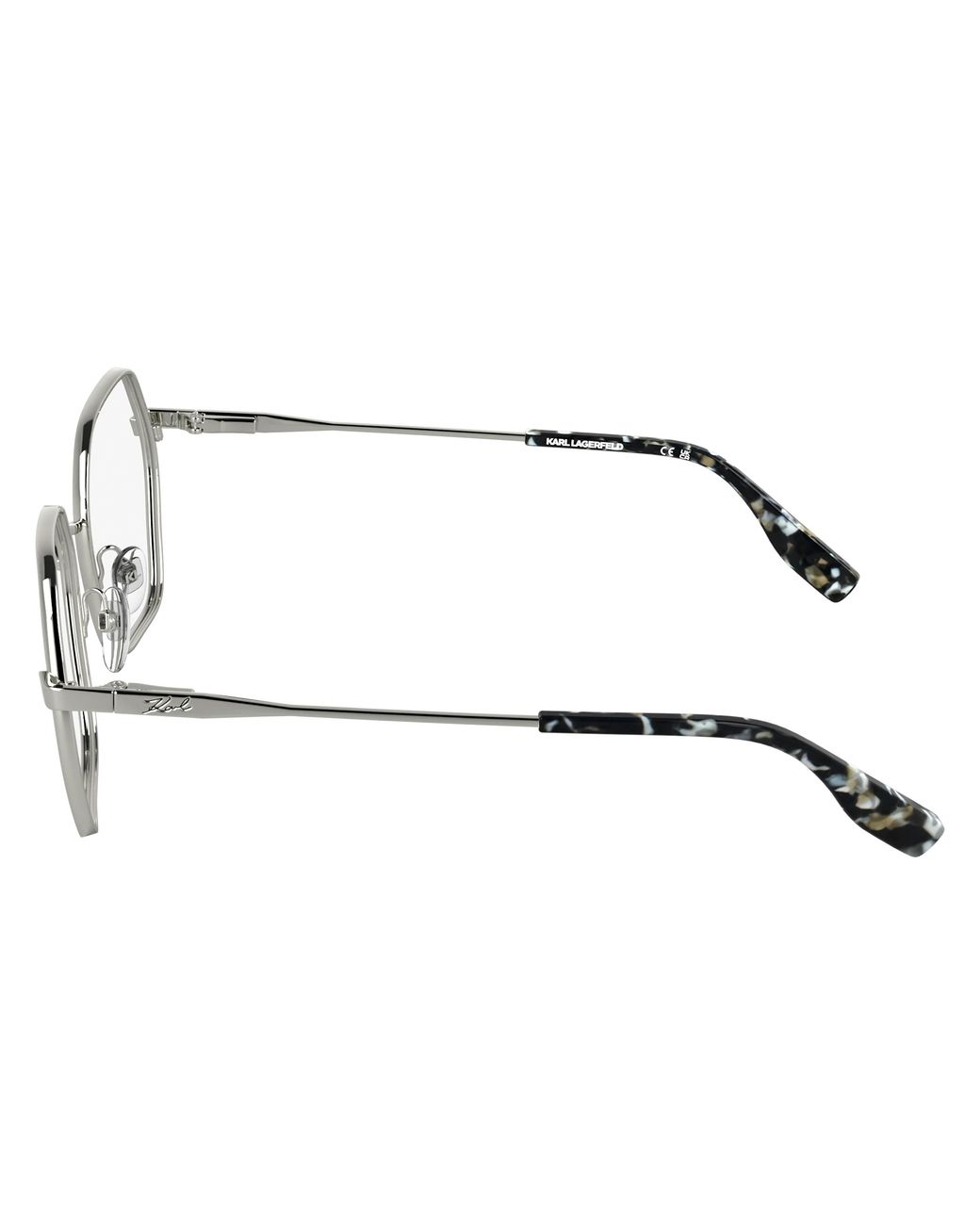 Karl Lagerfeld Black Kl363 040 Optical Frames Metal Squared Normal