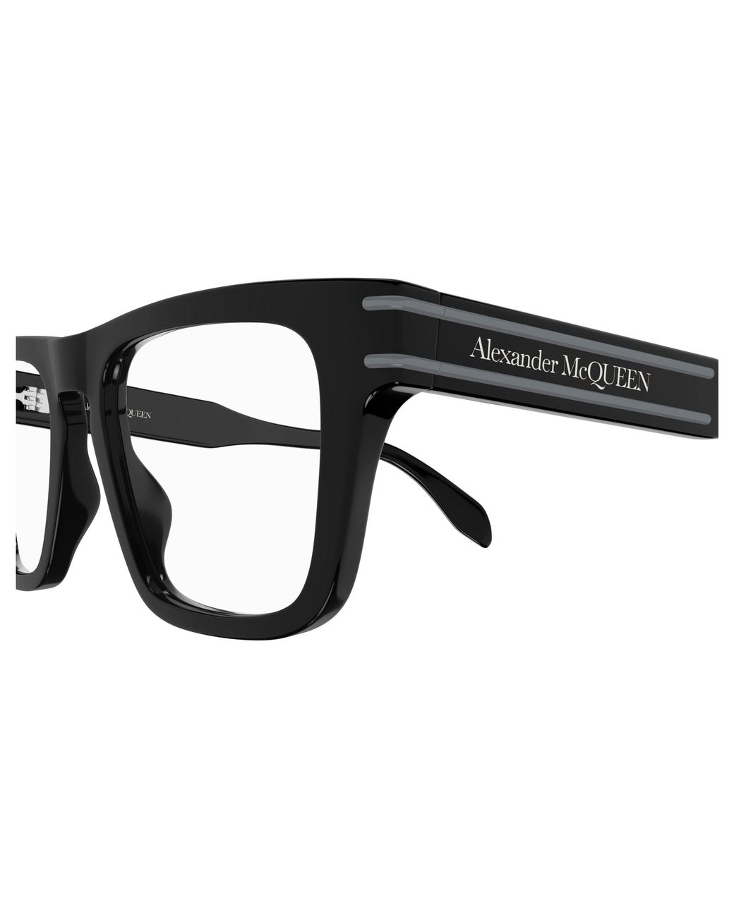 McQueen Black Am0400O 001 Optical Frames Acetate Squared for men