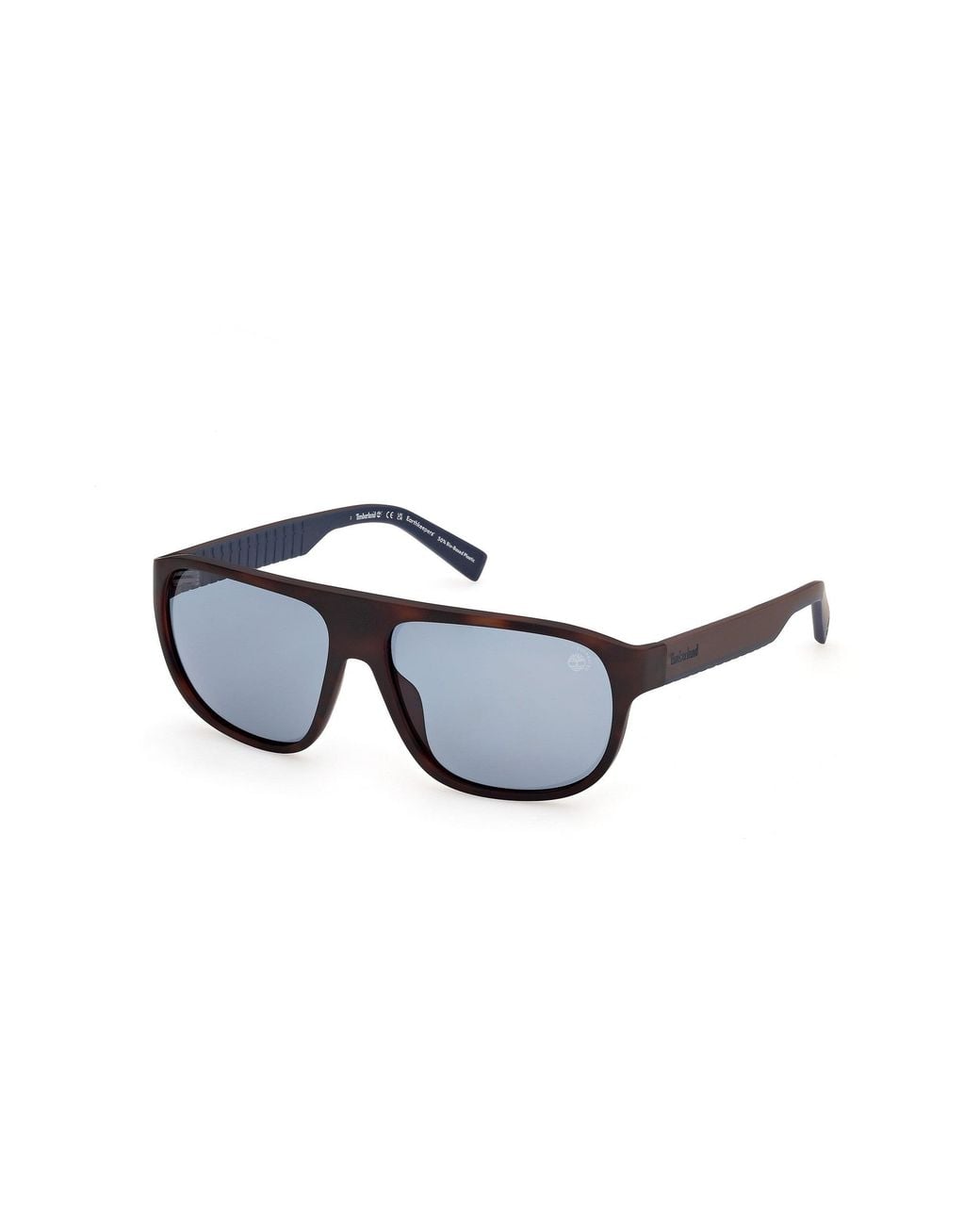 Timberland Black Tb00094 52D Sunglasses Injected Smoke Pilot Polarized for men