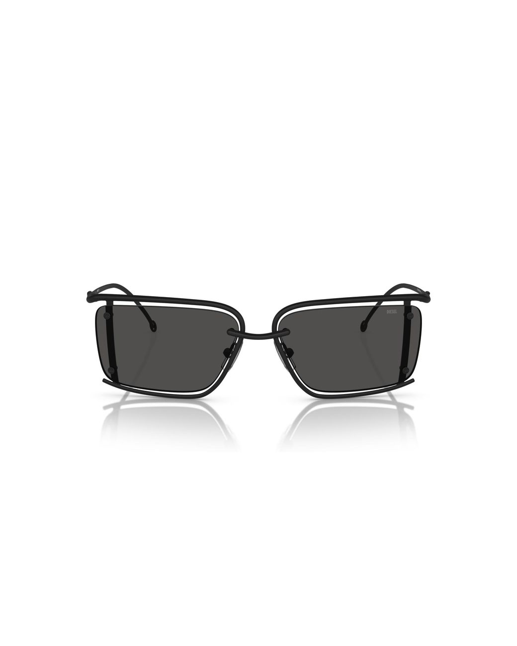 DIESEL Black Dl1002 109/87 Sunglasses Metal Squared Normal