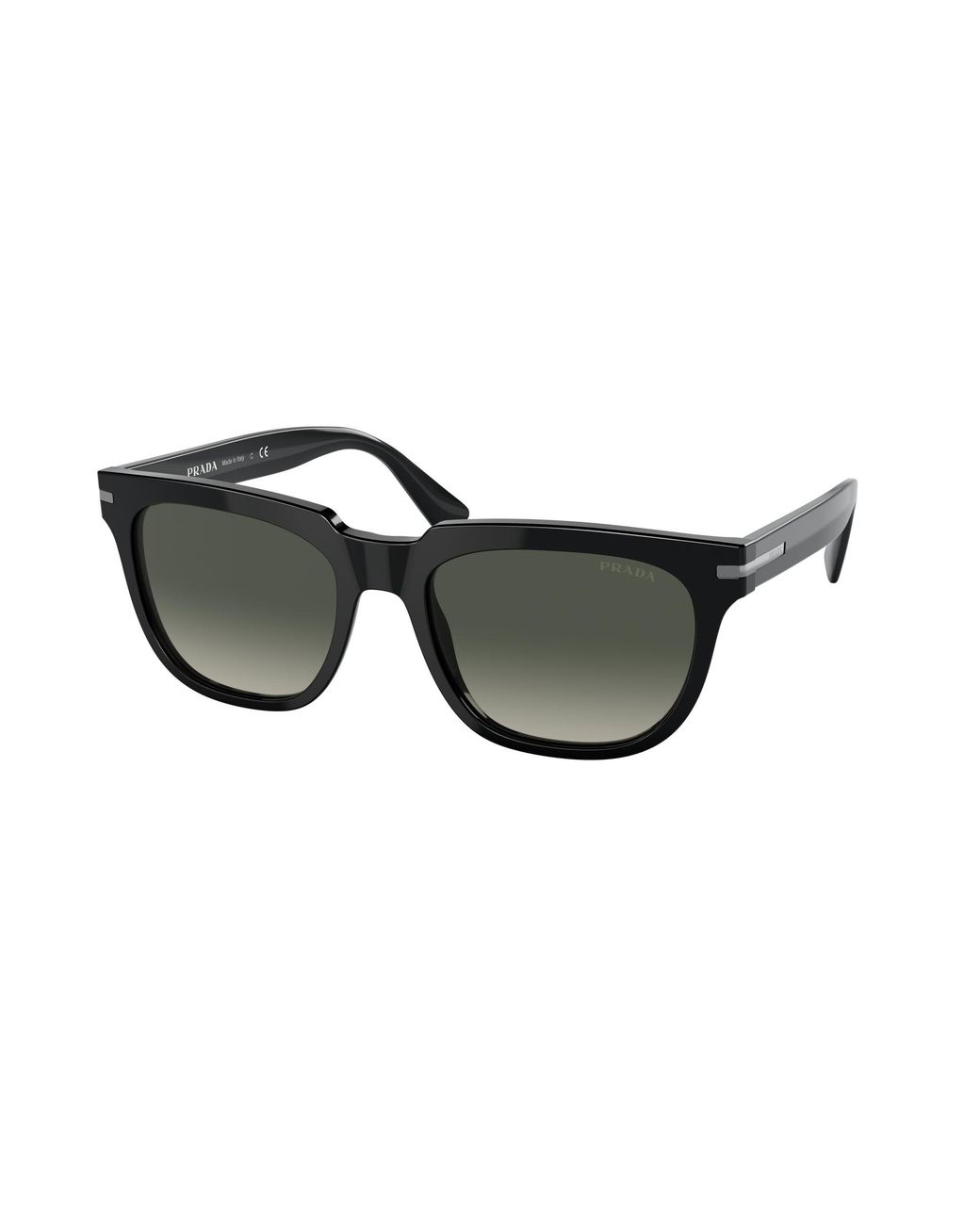 Prada Black Pr 04Ys 1Ab2D0 Sunglasses Acetate Pillow Normal Shaded for men