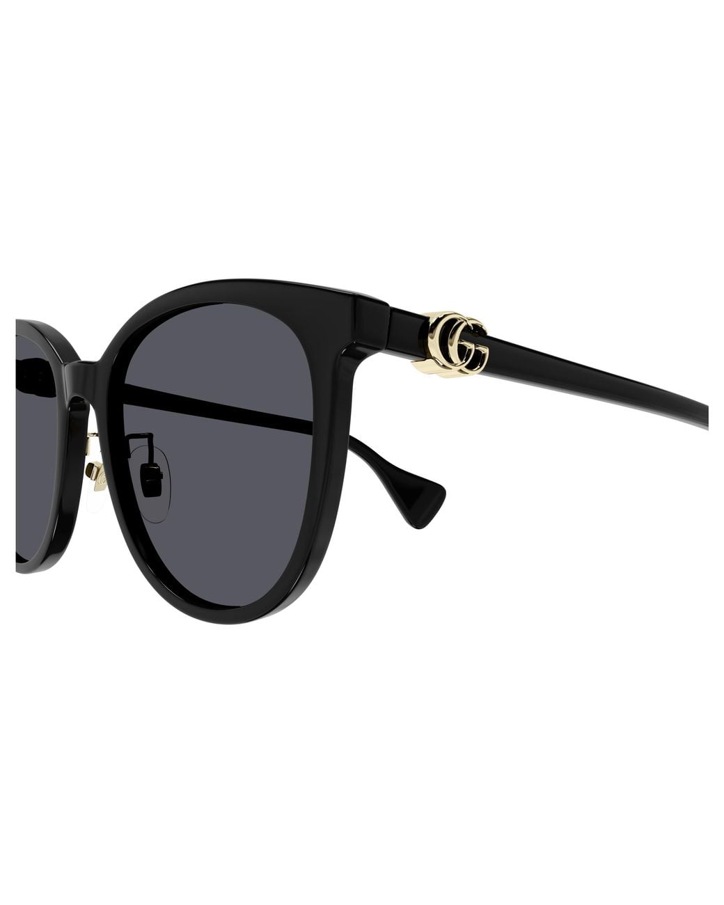Gucci Black Gg1180Sk 002 Sunglasses Acetate Cat Eye Normal