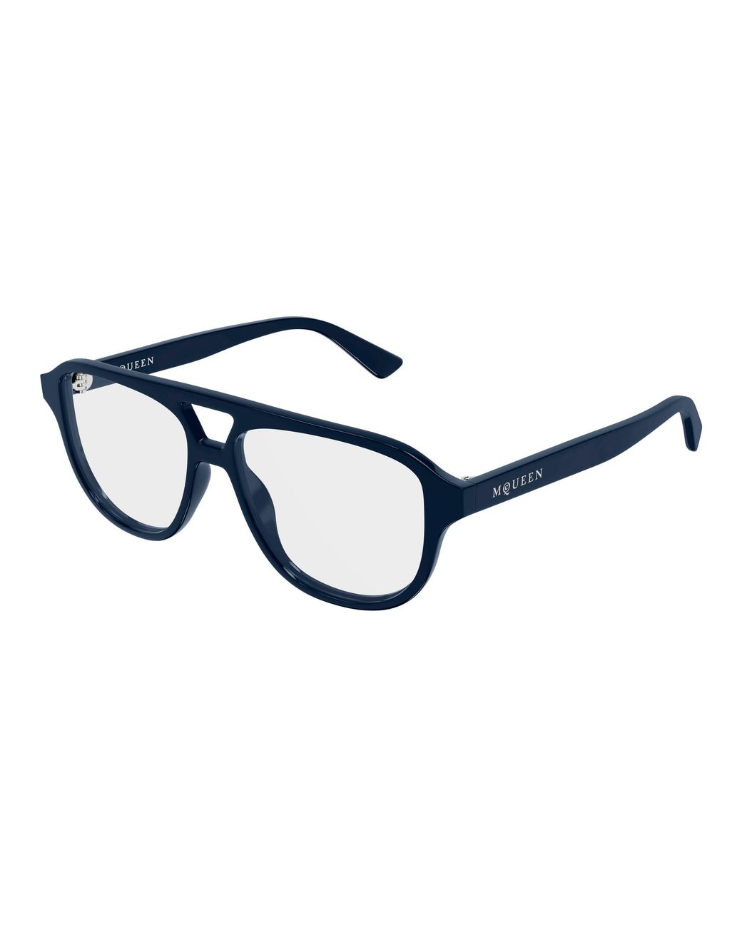McQueen Black Am0574O 003 Optical Frames Acetate Transparent Pilot