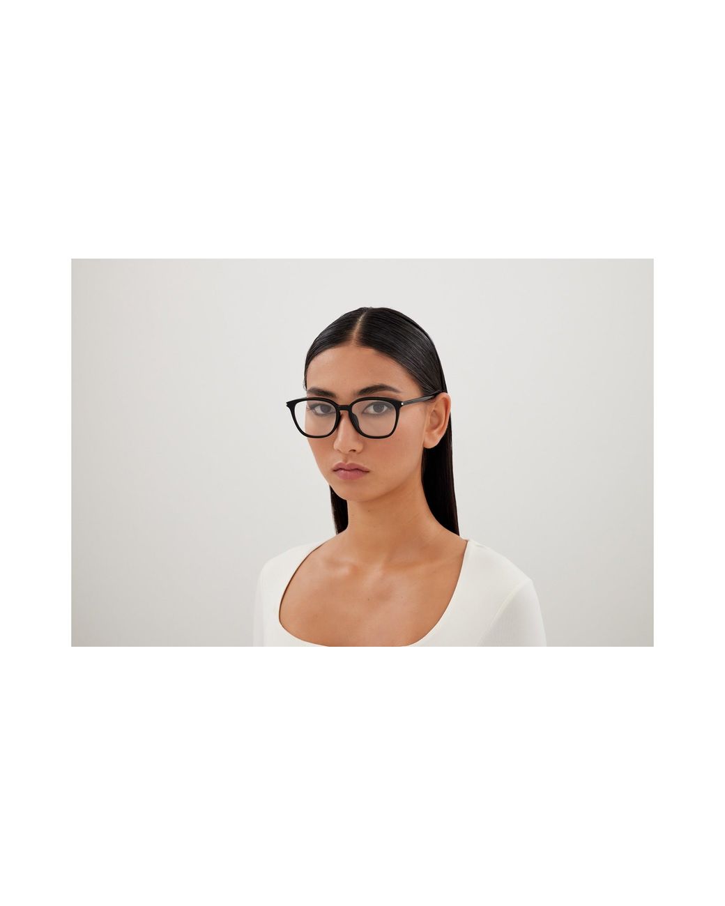 Saint Laurent Black Sl 783/F 001 Optical Frames Acetate Transparent Round