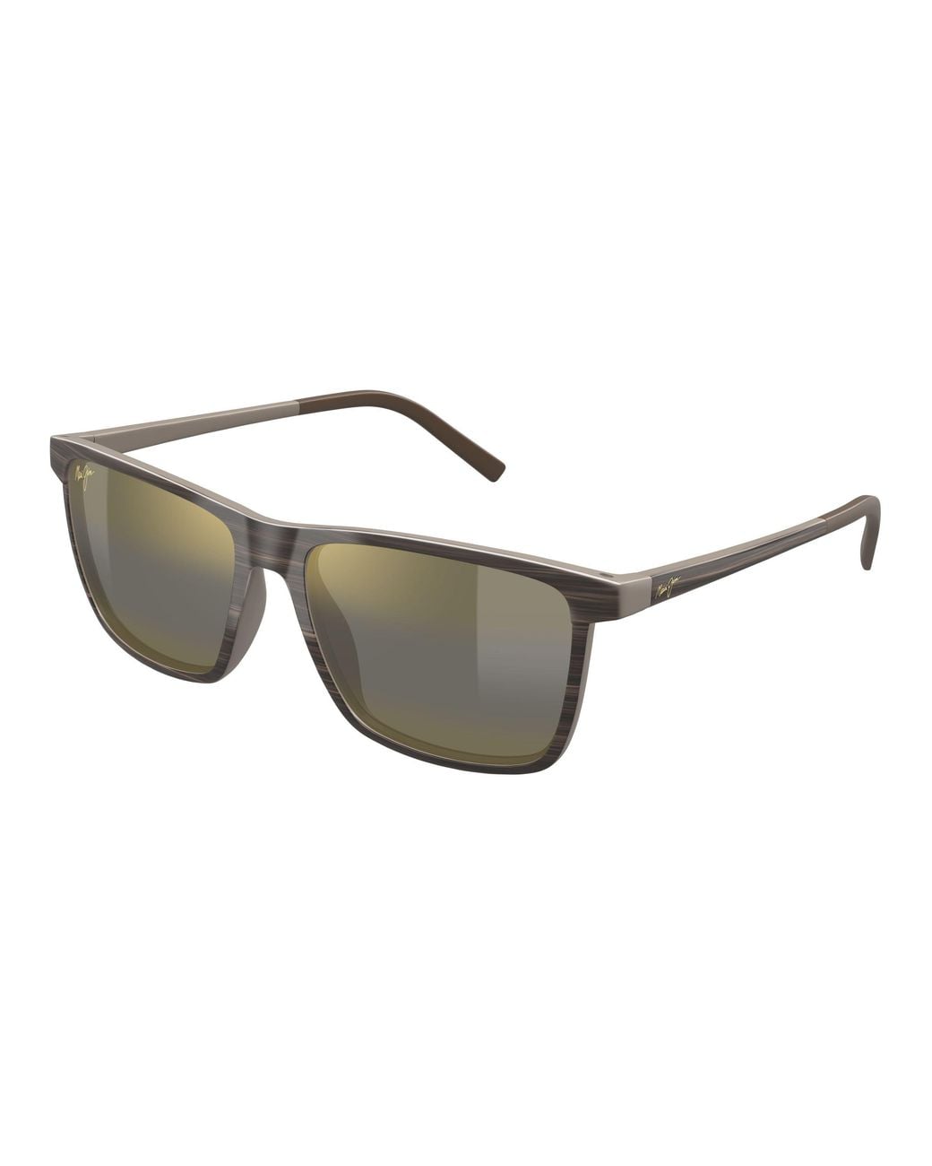 Maui Jim Black Mj0875S 003 Occhiali Da Sole Iniettato Bronzo Squadrata