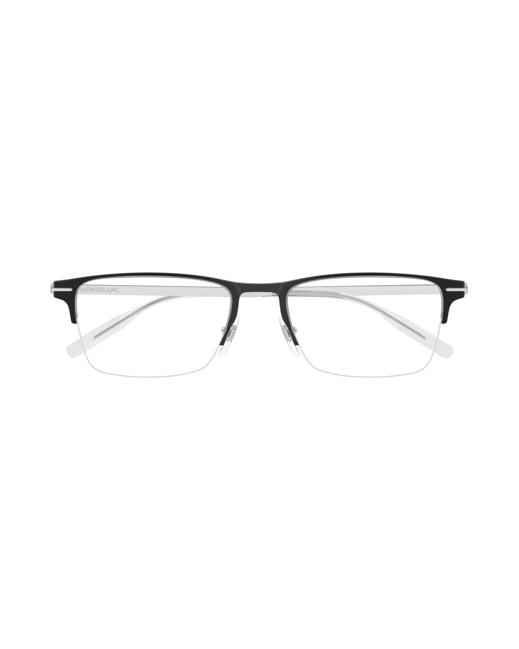 Montblanc Black Mb0468O 002 Optical Frames Transparent Squared for men
