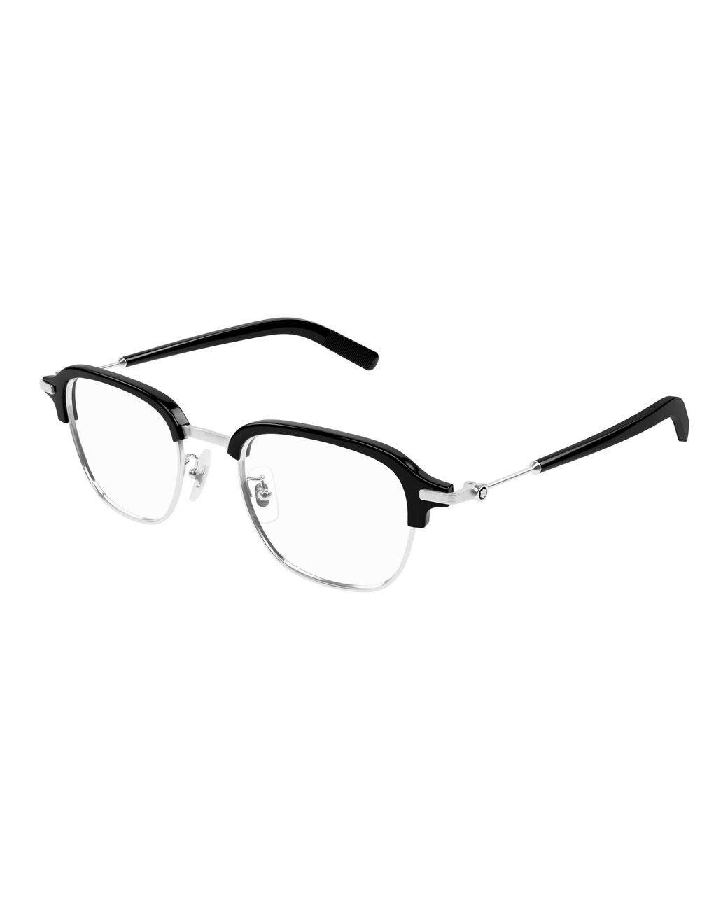 Montblanc Black Mb0390O 001 Optical Frames Metal Transparent Squared for men