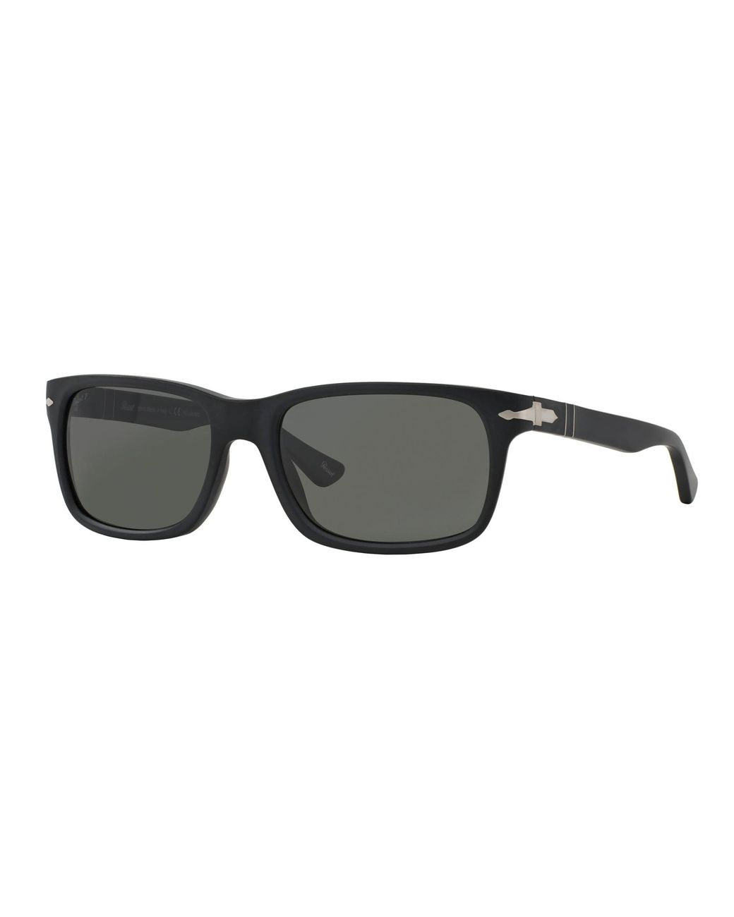 Persol Black Po3048S 900058 Sunglasses Acetate Squared Polarized for men