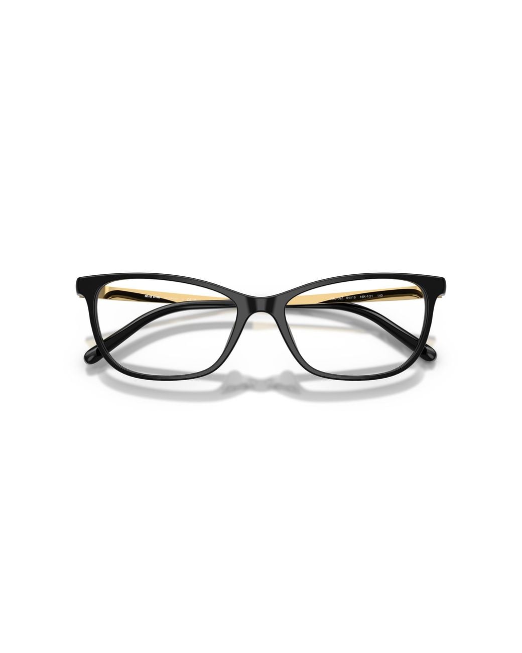 Miu Miu Black Mu 09Zv 16K1O1 Optical Frames Acetate Transparent Cat Eye Normal