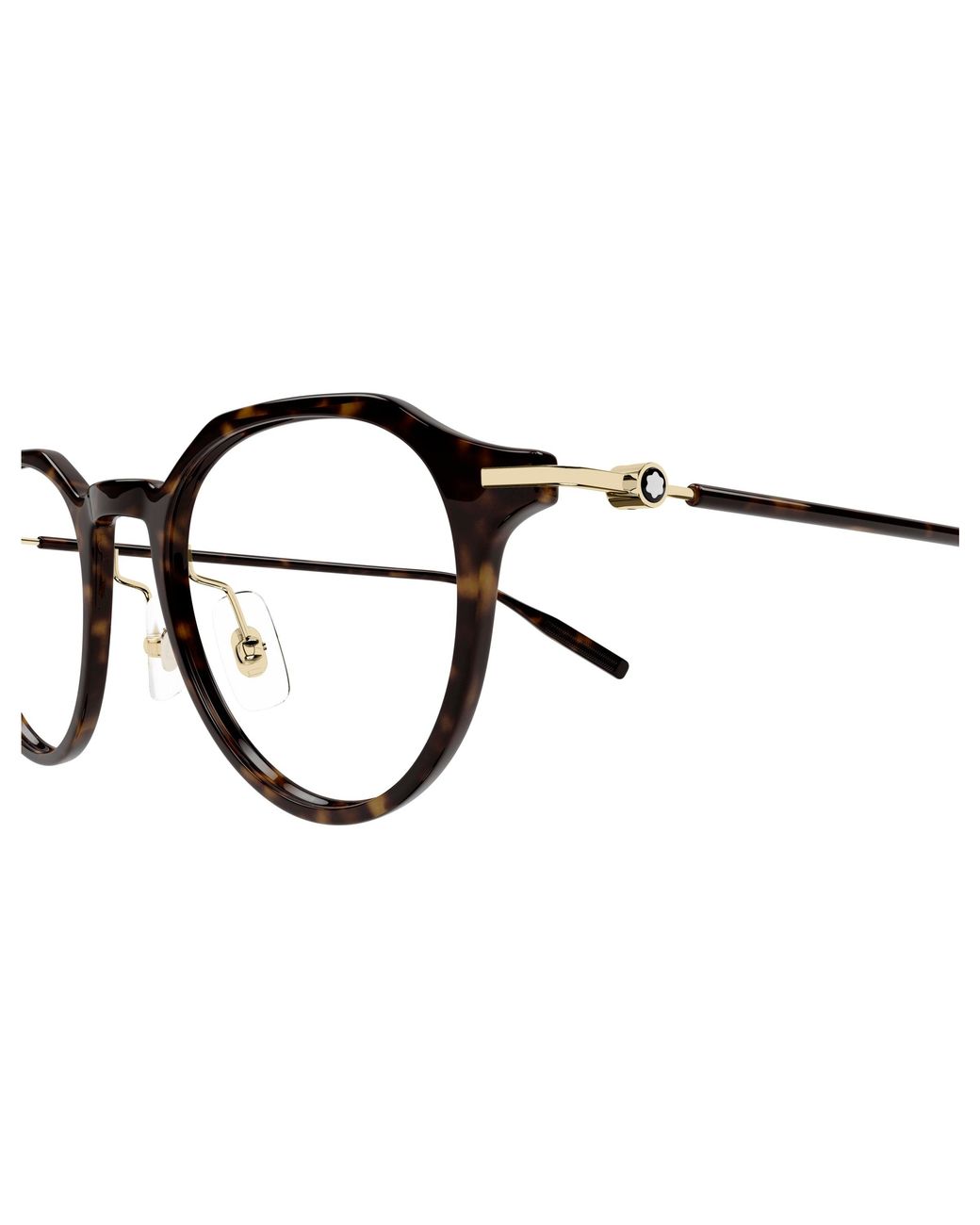 Montblanc Black Mb0355O 002 Optical Frames Injected Transparent Round for men