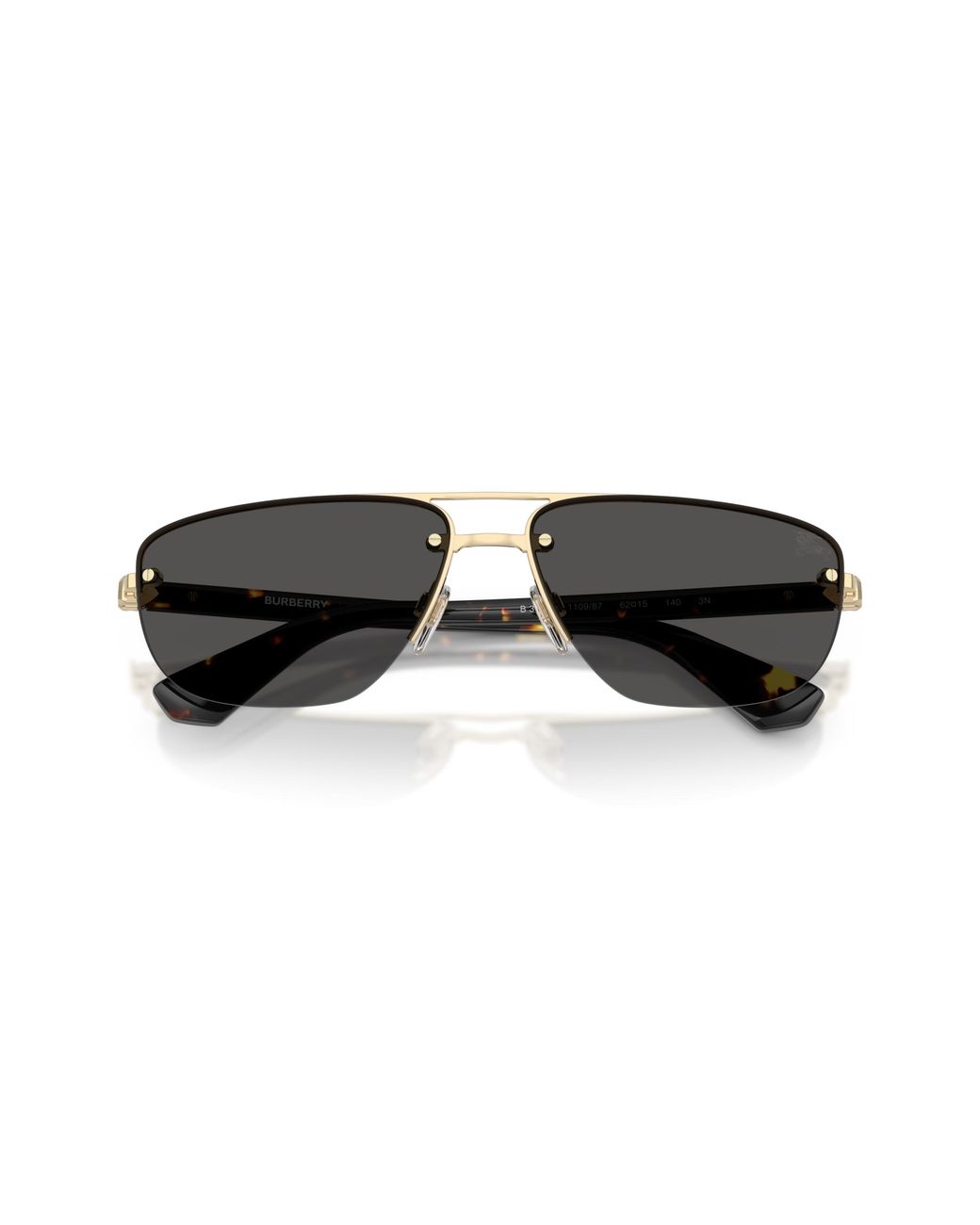 Burberry Black Be3164 110987 Sunglasses Metal Geometric Normal for men