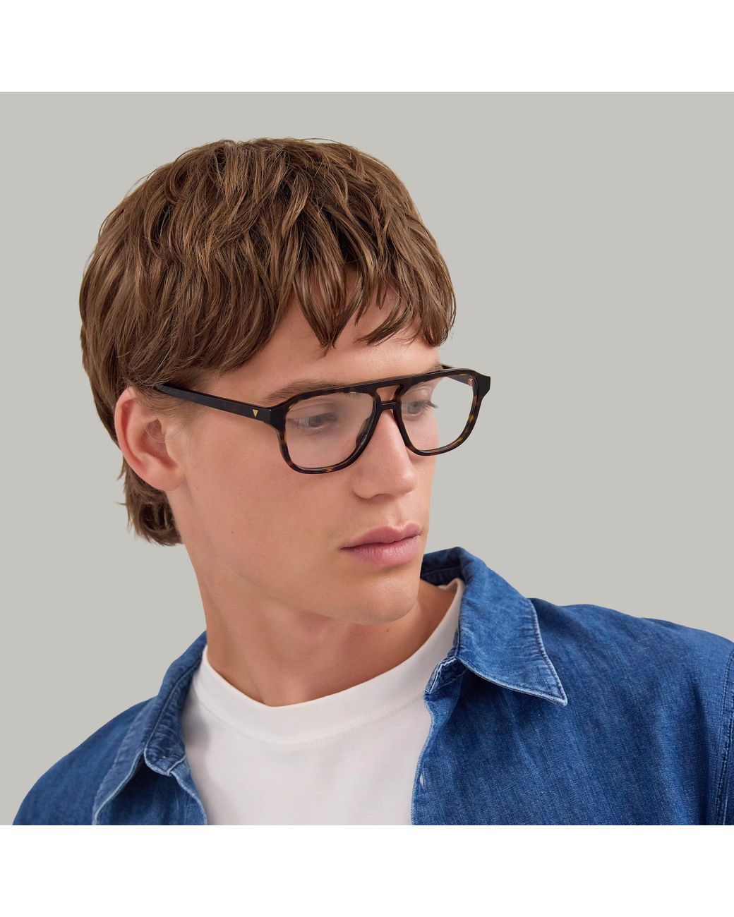 Bottega Veneta Black Bv1294O 002 Optical Frames Acetate Transparent Pilot for men