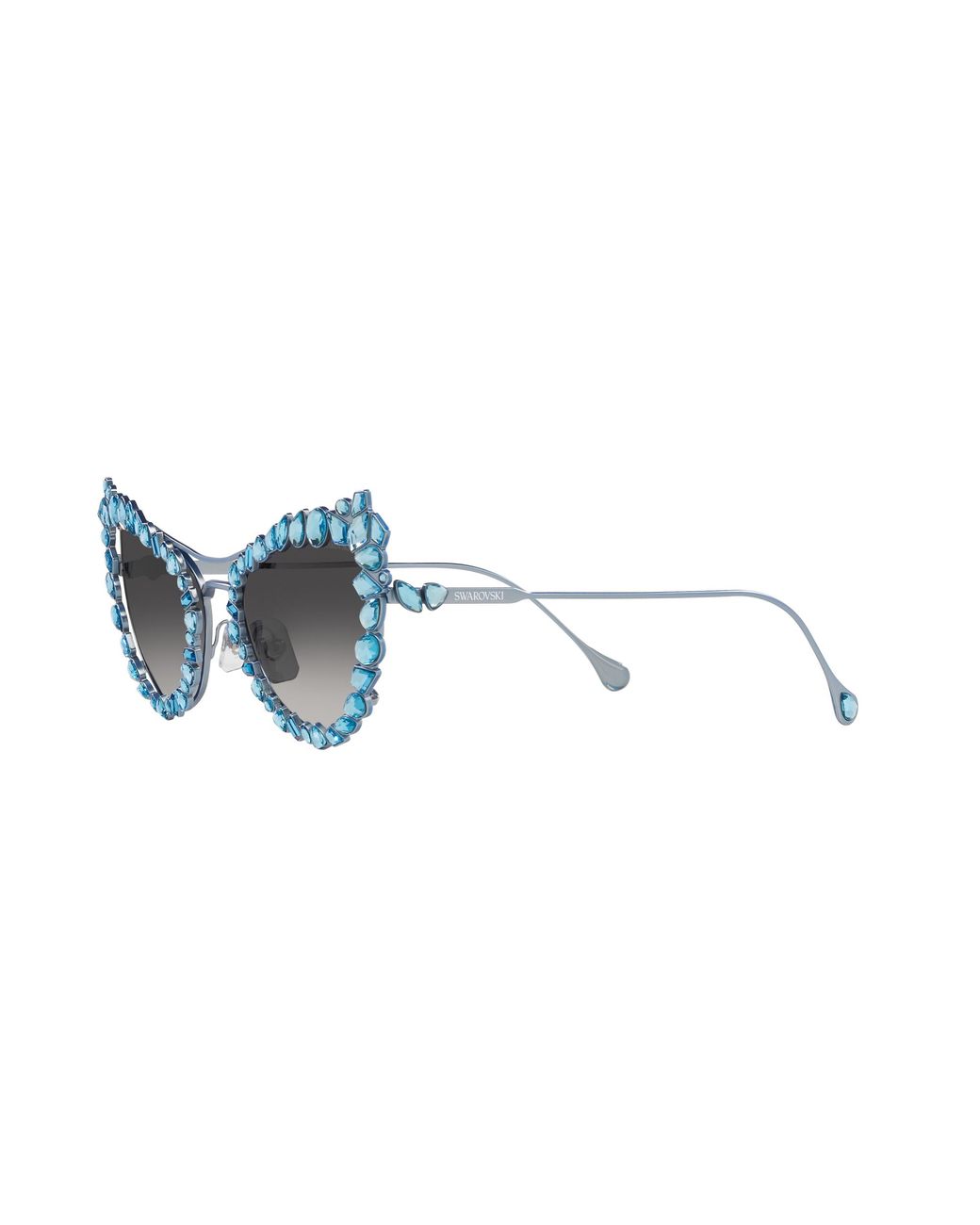 Swarovski Blue Sk7011 40198G Sunglasses Metal Geometric Normal Shaded