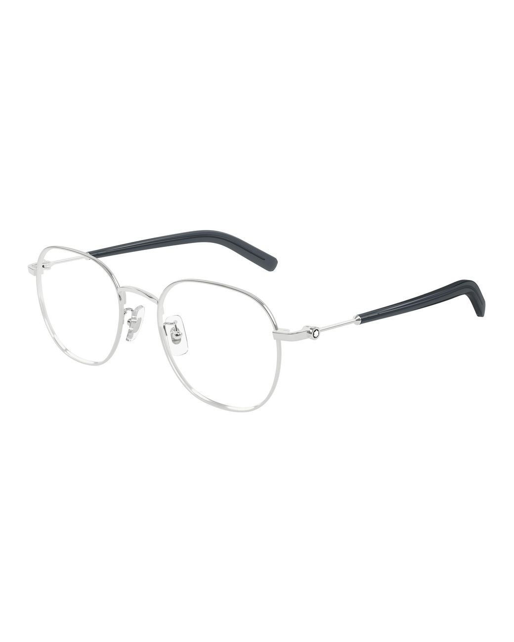 Montblanc Black Mb0425Oa 002 Optical Frames Metal Transparent Squared for men