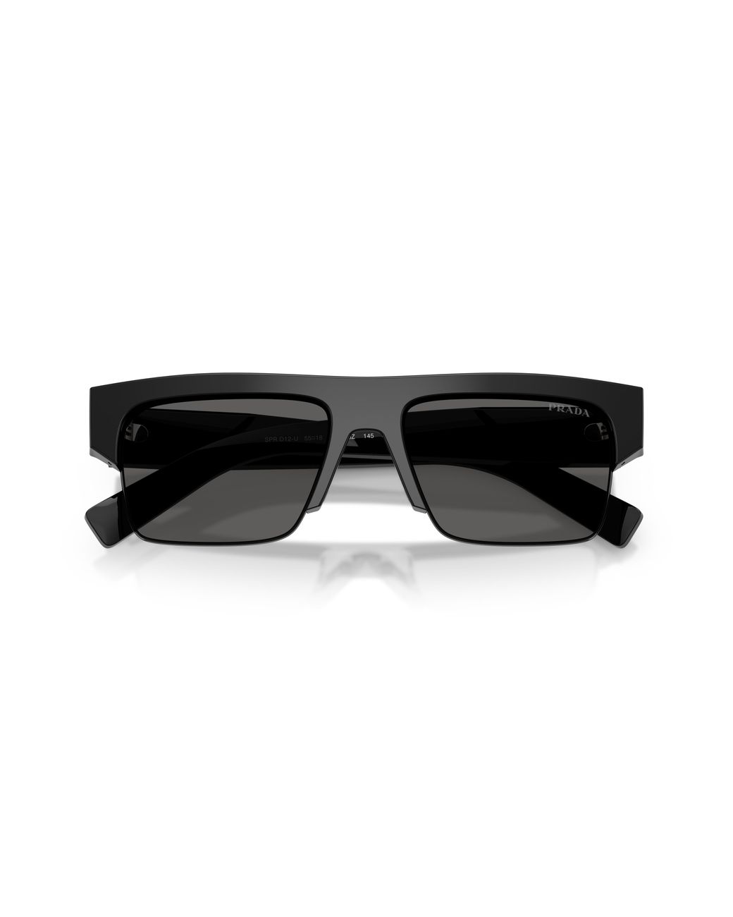 Prada Black Pr D12Su 16K20Z Sunglasses Squared Normal for men