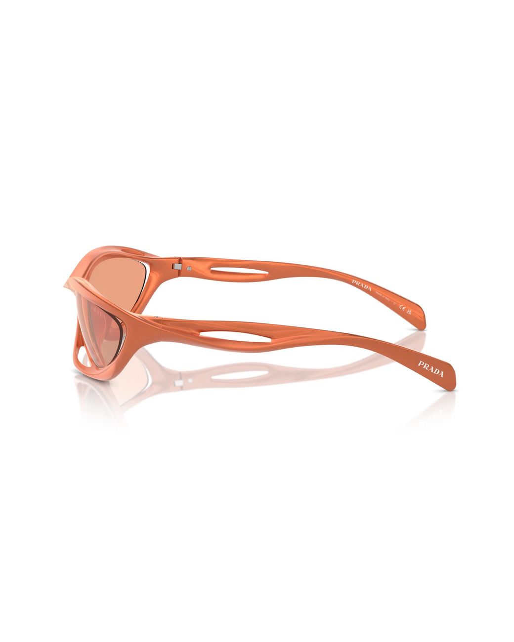 Prada Black Pr A23S 15V50H Sunglasses Nylon Cat Eye Mirrored Mirror