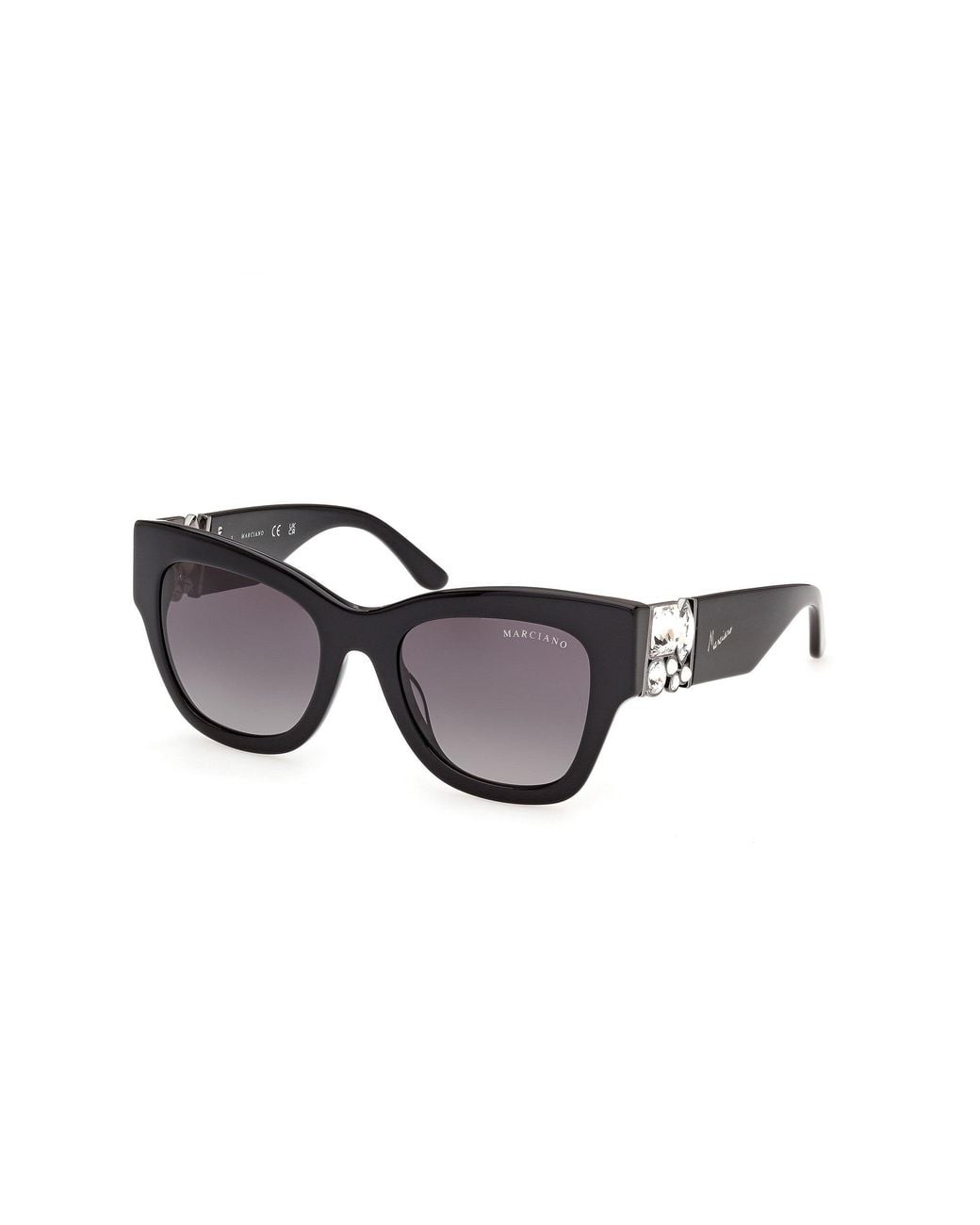 Guess Black Gm00048 01B Sunglasses Acetate Smoke Squared Normal