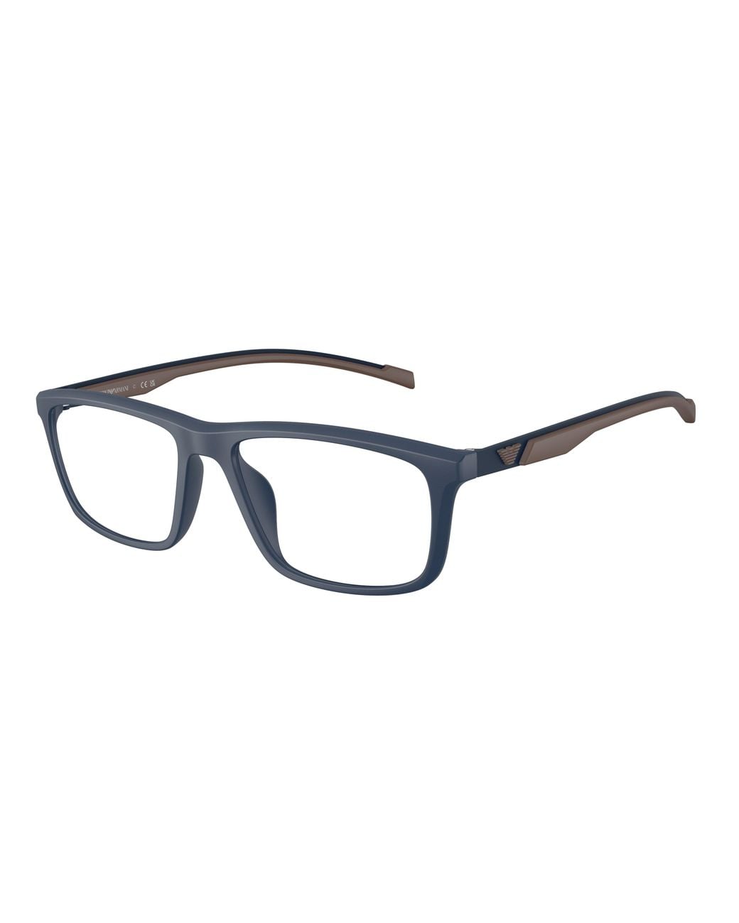 Emporio Armani Black Ea3286U 6185 Optical Frames Injected Transparent Squared Normal for men