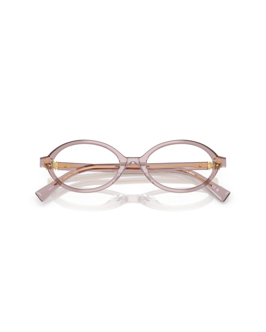 Miu Miu Black Mu 01Xv 12W1O1 Optical Frames Acetate Round Normal