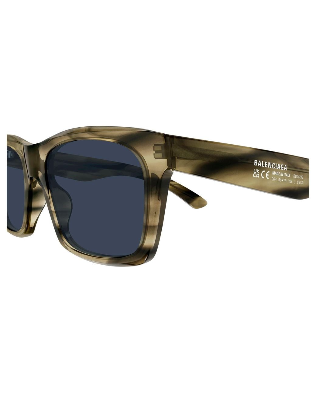 Balenciaga Black Bb0423S 004 Sunglasses Acetate Squared for men
