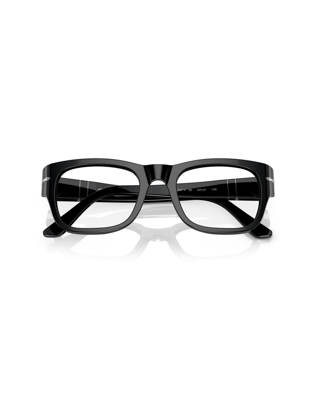Persol Black Po3297V 95 Optical Frames Acetate Transparent Squared Normal