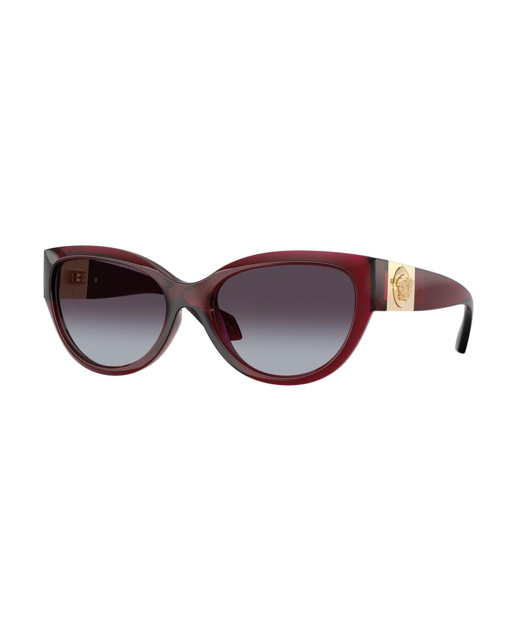 Versace Black Ve4524U 388/8G Sunglasses Injected Cat Eye Normal Nuanced
