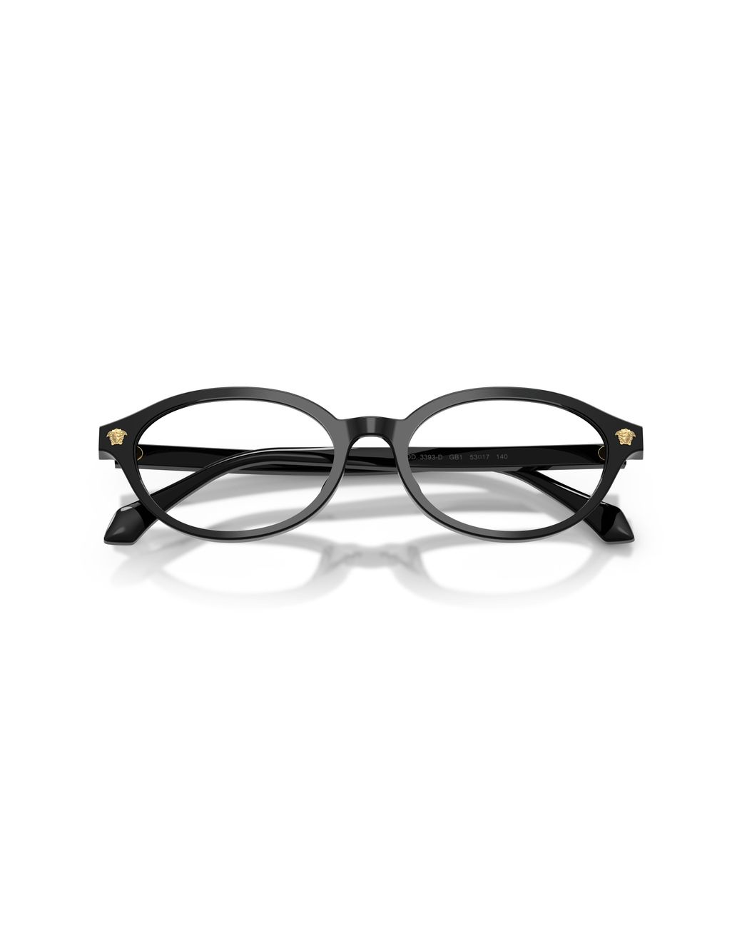 Versace Black Ve3393D Gb1 Optical Frames Acetate Transparent Round Normal