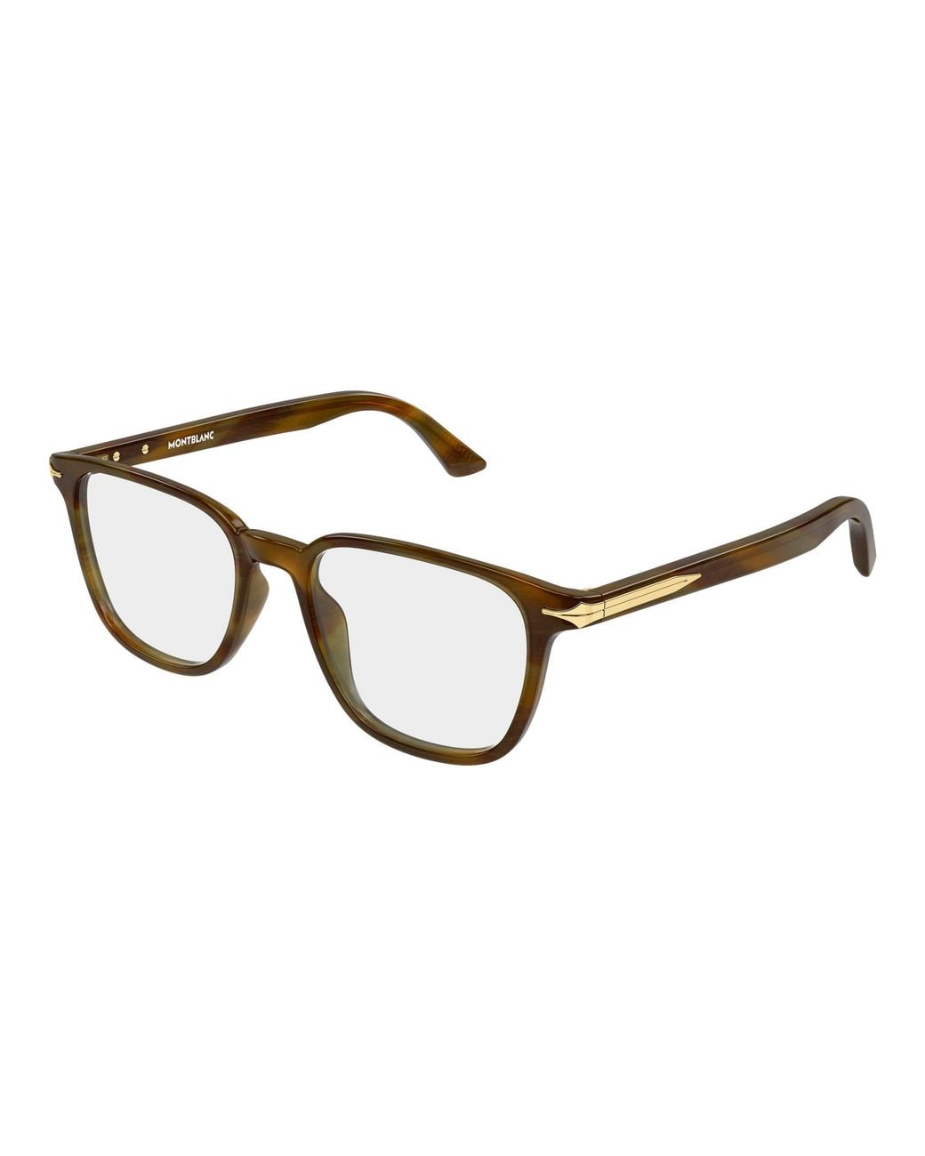 Montblanc Black Mb0517O 004 Optical Frames Acetate Transparent Squared for men