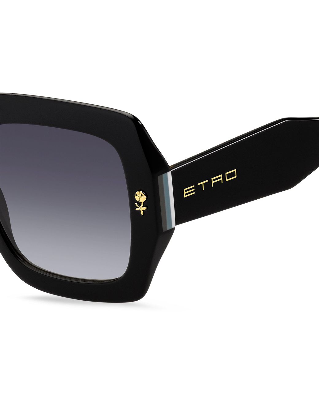 Etro Black 0011/S 807/9O Sunglasses Acetate Squared Normal Shaded