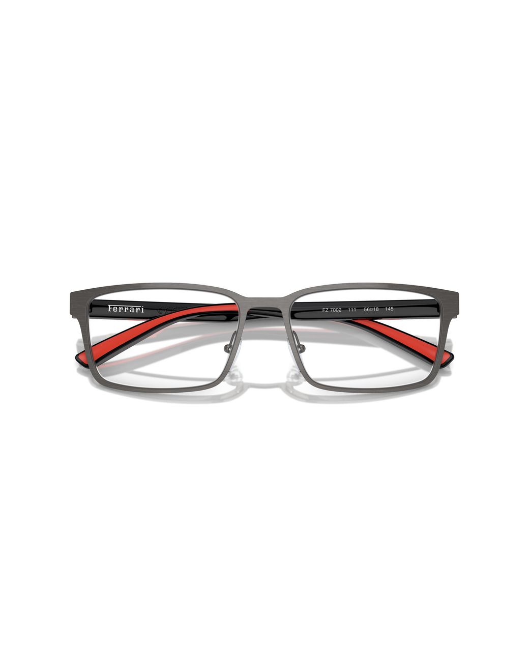 FERRARI SCUDERIA Black Fz7002 111 Optical Frames Metal Squared Normal for men