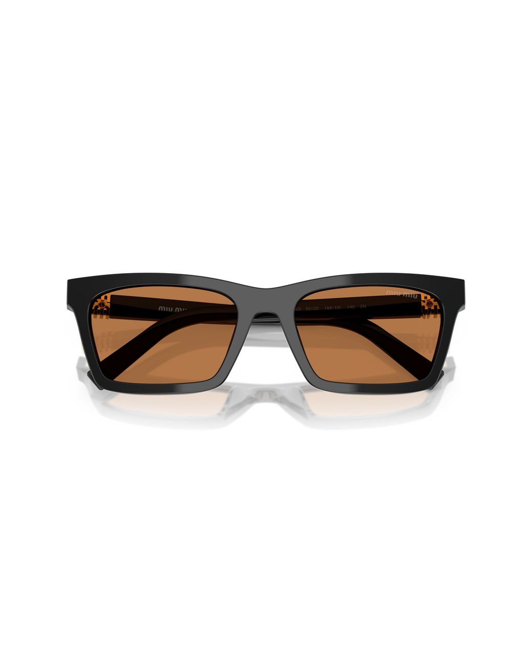 Miu Miu Black Mu A05S 16K10I Sunglasses Acetate Squared Normal