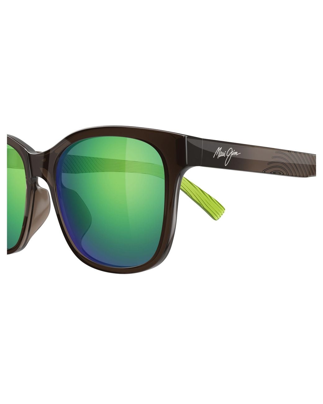 Maui Jim Green Mj0346Sa 004 Occhiali Da Sole Bio-Iniettato Verde Squadrata