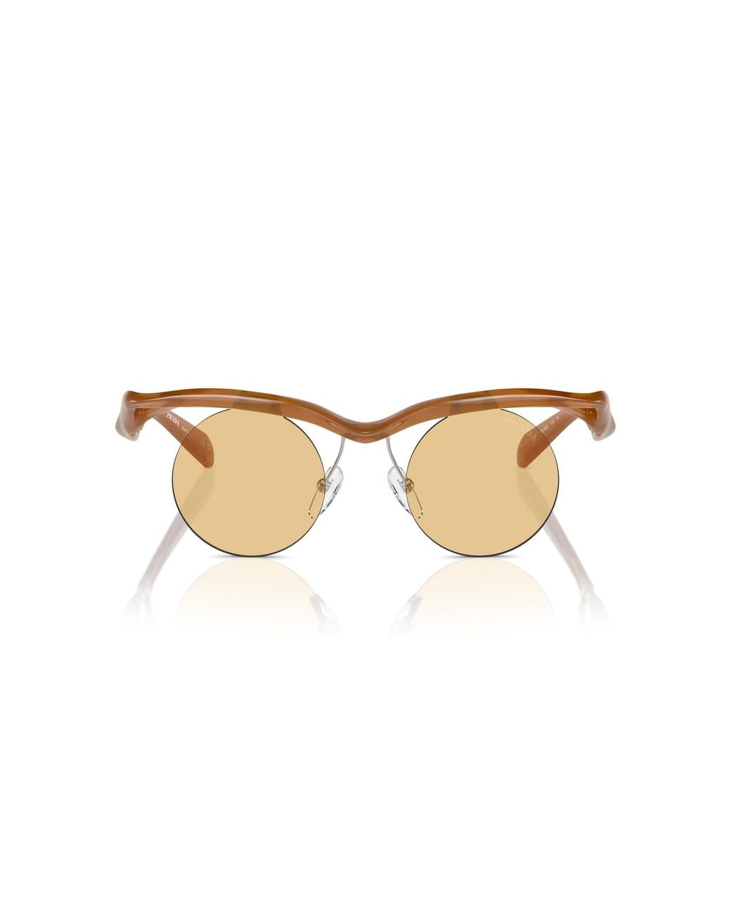 Prada Black Pr A24S 13S80E Sunglasses Injected Round Normal