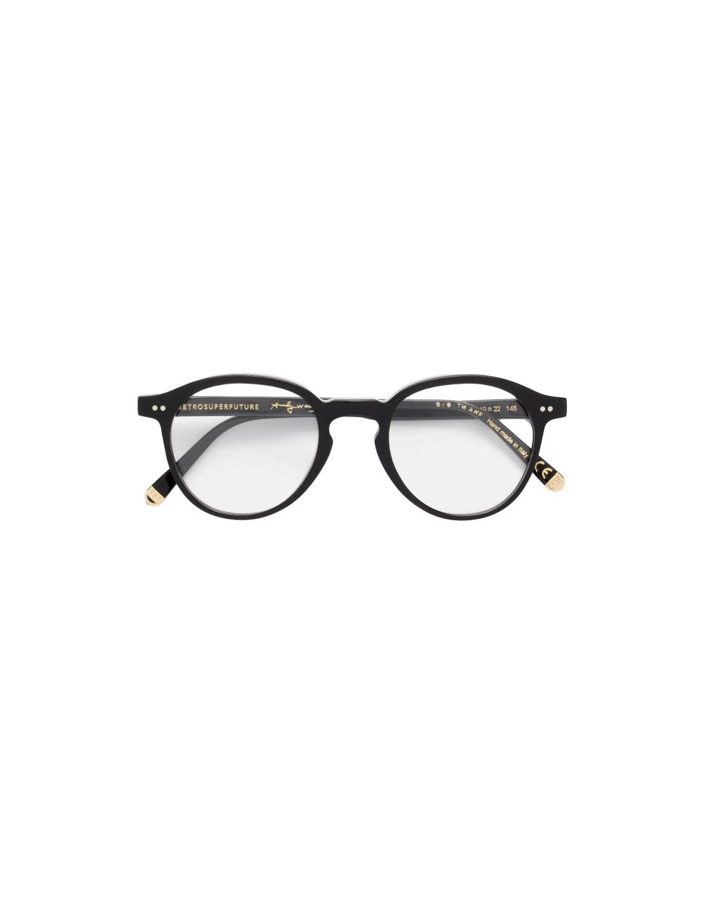 Retrosuperfuture Black It4 The Warhol Optical Nero Optical Frames Acetate Round