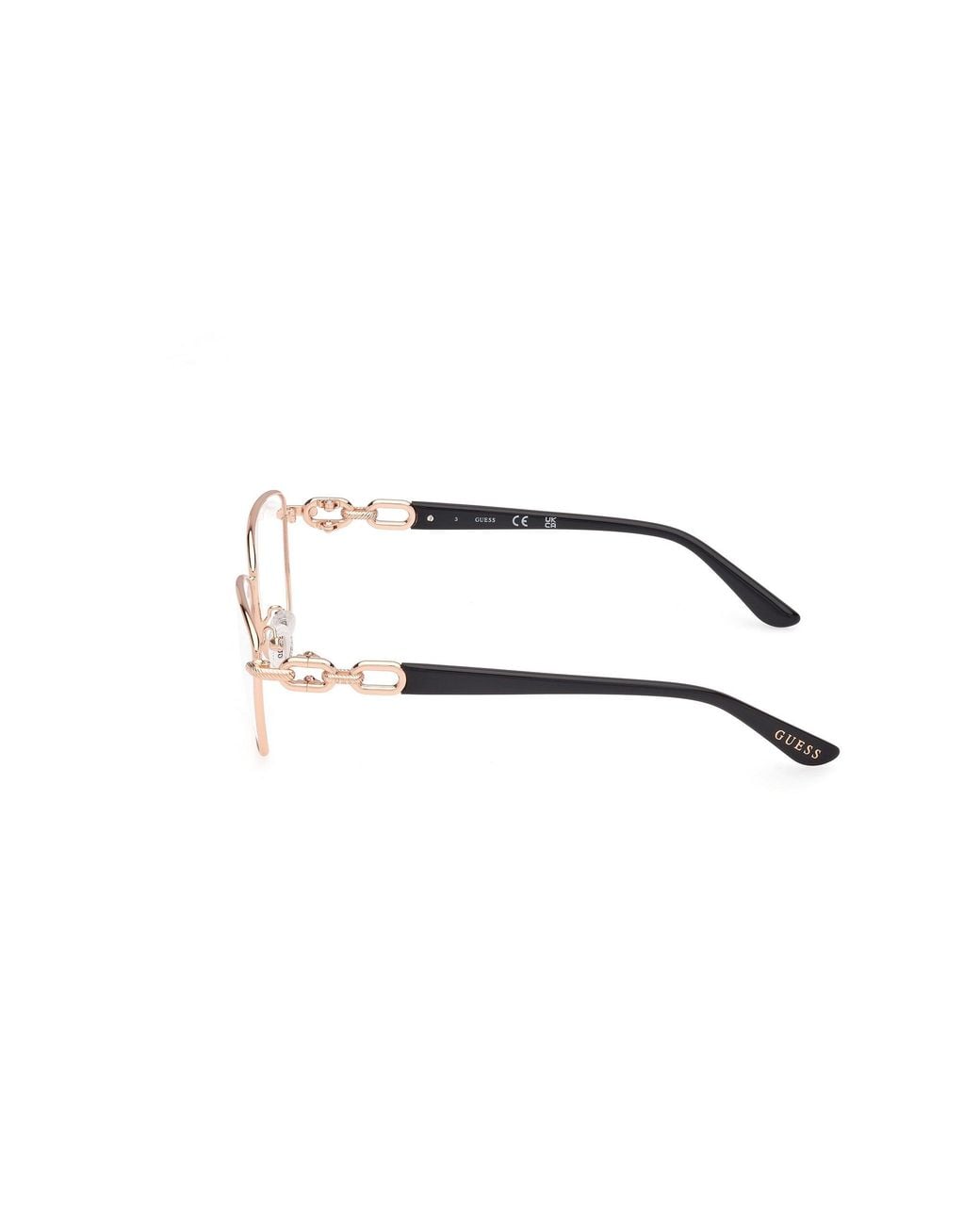 Guess Black Gu50179 028 Optical Frames Metal Squared Normal