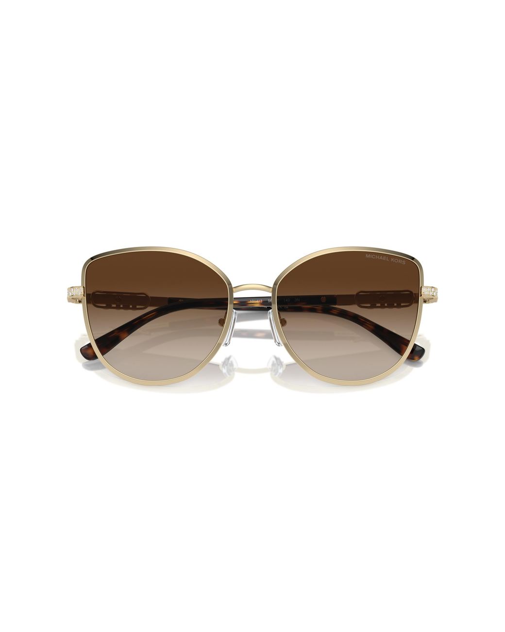 Michael Kors Black Mk1144B Catalonia 101413 Sunglasses Metal Cat Eye Normal Shaded