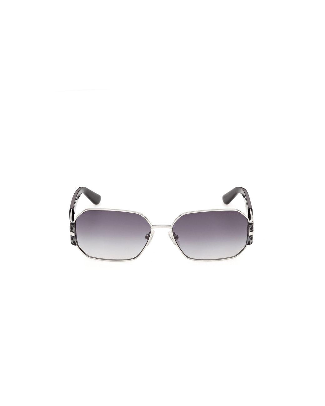 Guess Black Gu00356 10B Sunglasses Metal Smoke Geometric Normal