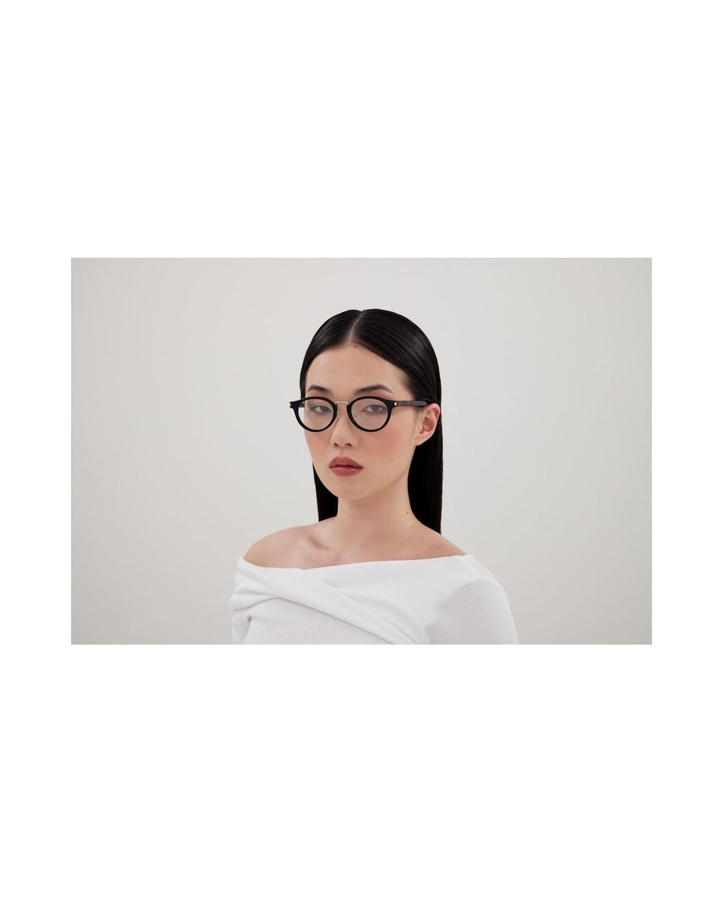 Saint Laurent Black Sl 728/J 004 Optical Frames Acetate Transparent Round