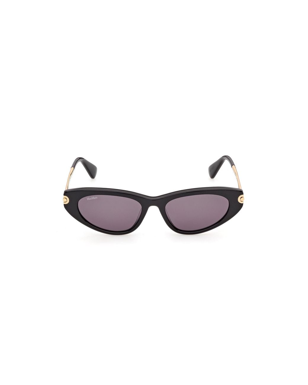 Max Mara Black Mm0214 01A Sunglasses Acetate Smoke Squared Normal