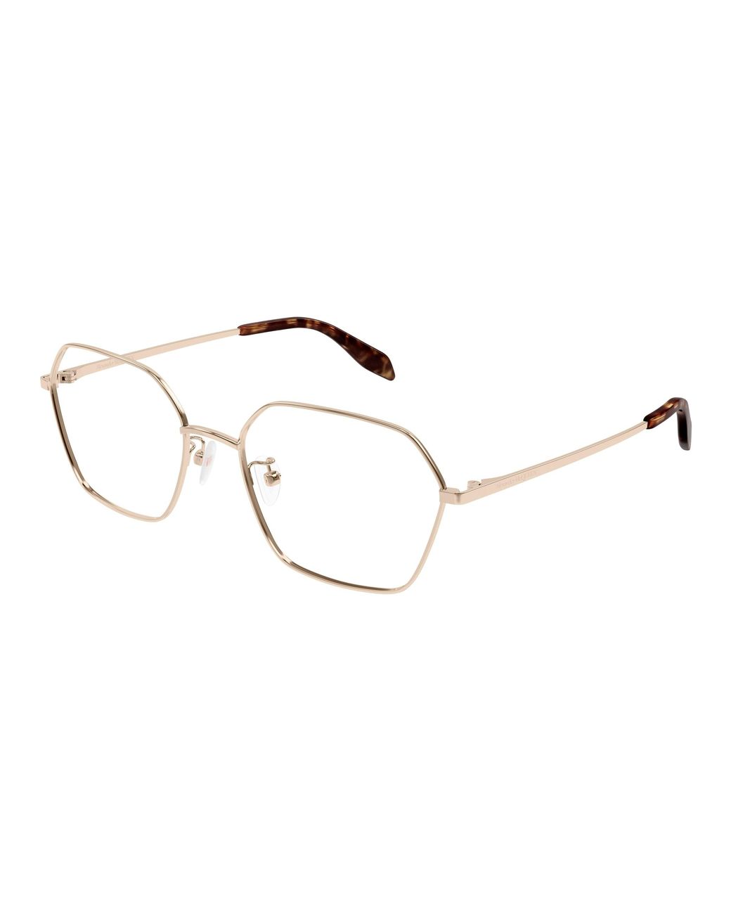 McQueen Black Am0437O 004 Optical Frames Metal Geometric