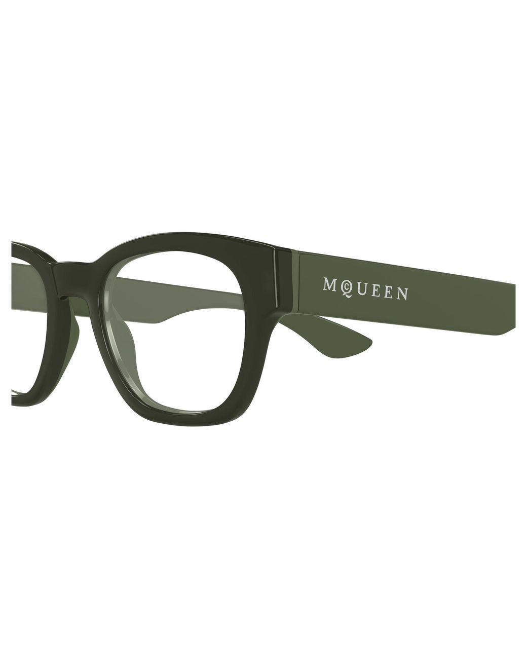 McQueen Black Am0530O 008 Optical Frames Acetate Transparent Round for men