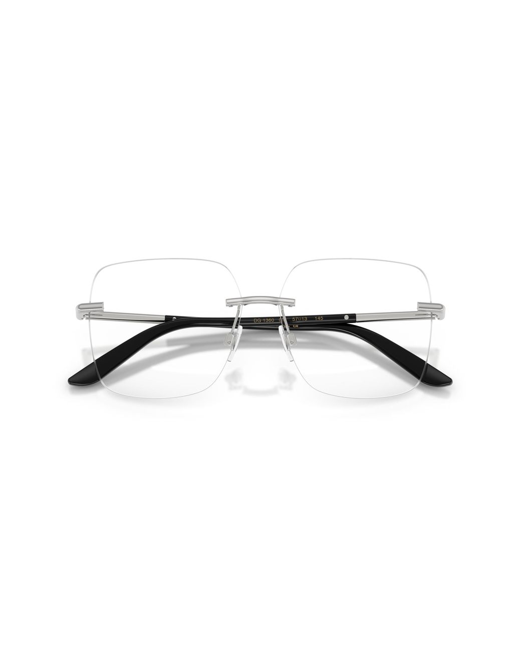 Dolce & Gabbana Black Dg1360 05 Optical Frames Metal Squared Normal