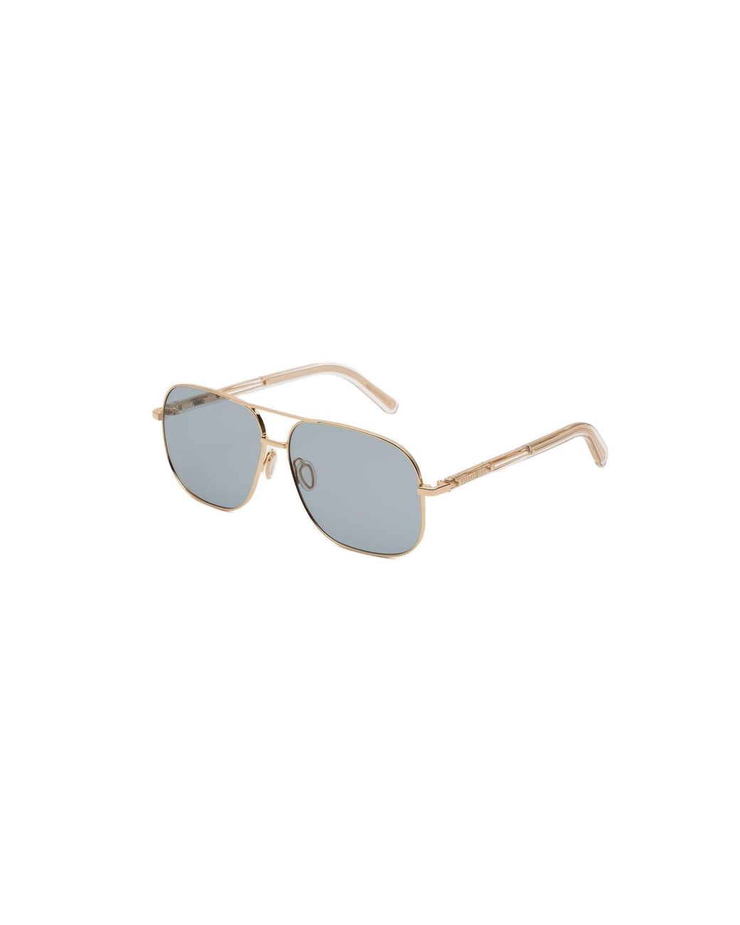 MM6 by Maison Margiela Black D68 Lunettes 21 Occhiali Da Sole Metallo Azzurro Squadrata Normale