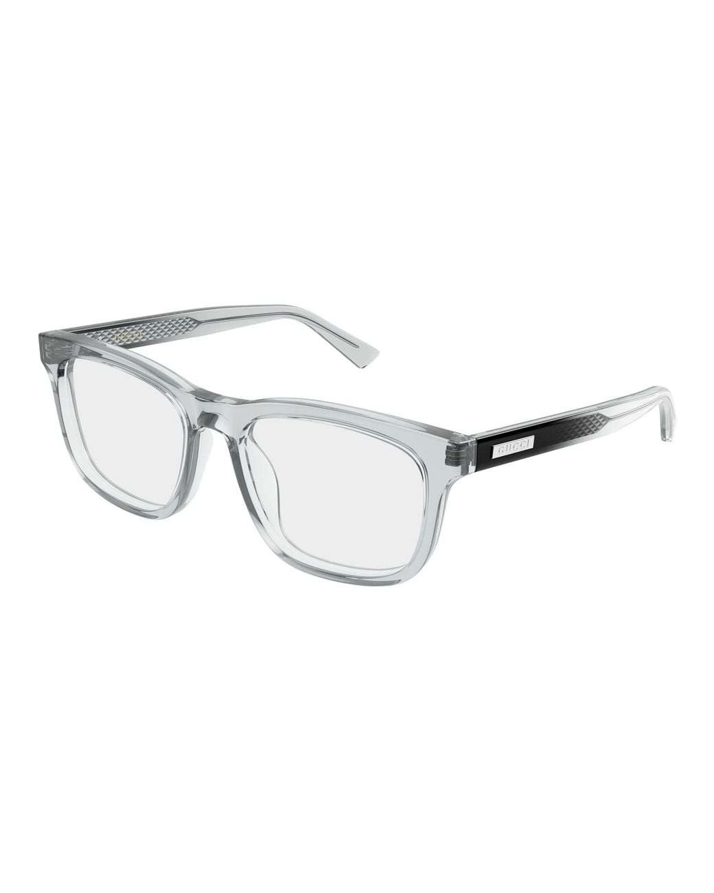 Gucci Black Gg2250Ol 008 Optical Frames Acetate Transparent Squared for men