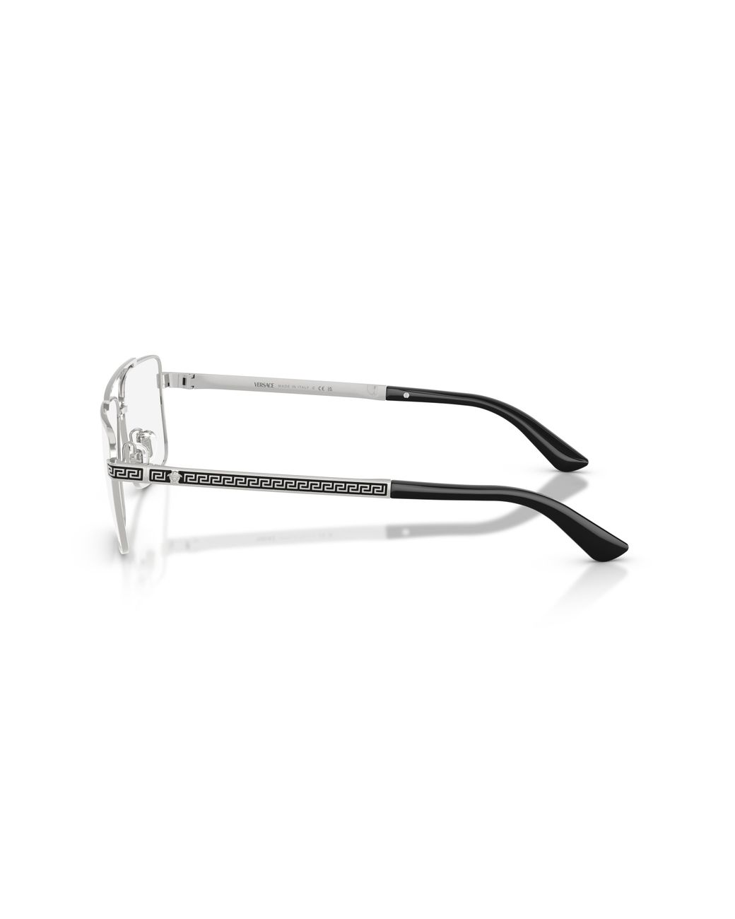 Versace Black Ve1315 1000 Optical Frames Metal Transparent Squared Normal for men