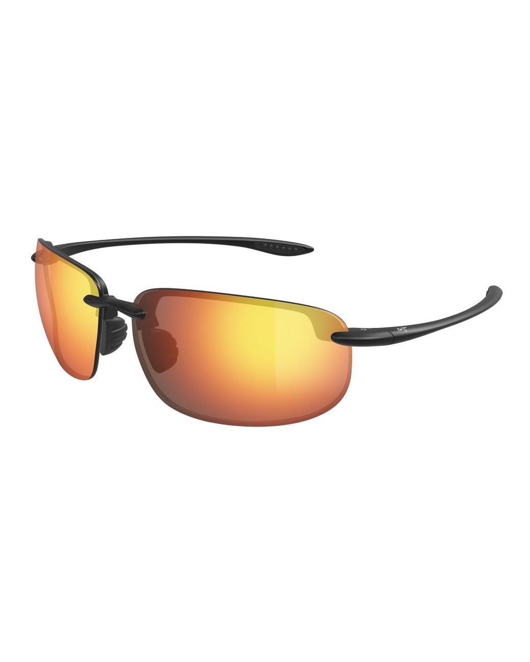 Maui Jim Black Mj0456S 005 Occhiali Da Sole Iniettato Rosso Rotonda