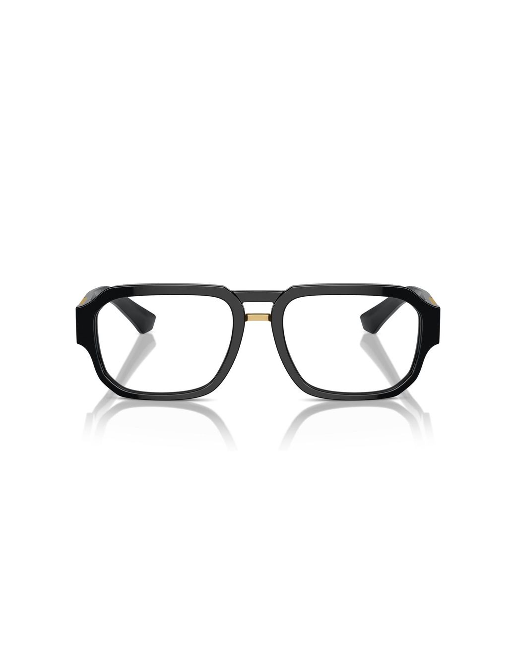 Dolce & Gabbana Black Dg3389 2525 Optical Frames Acetate Transparent Pilot Normal for men