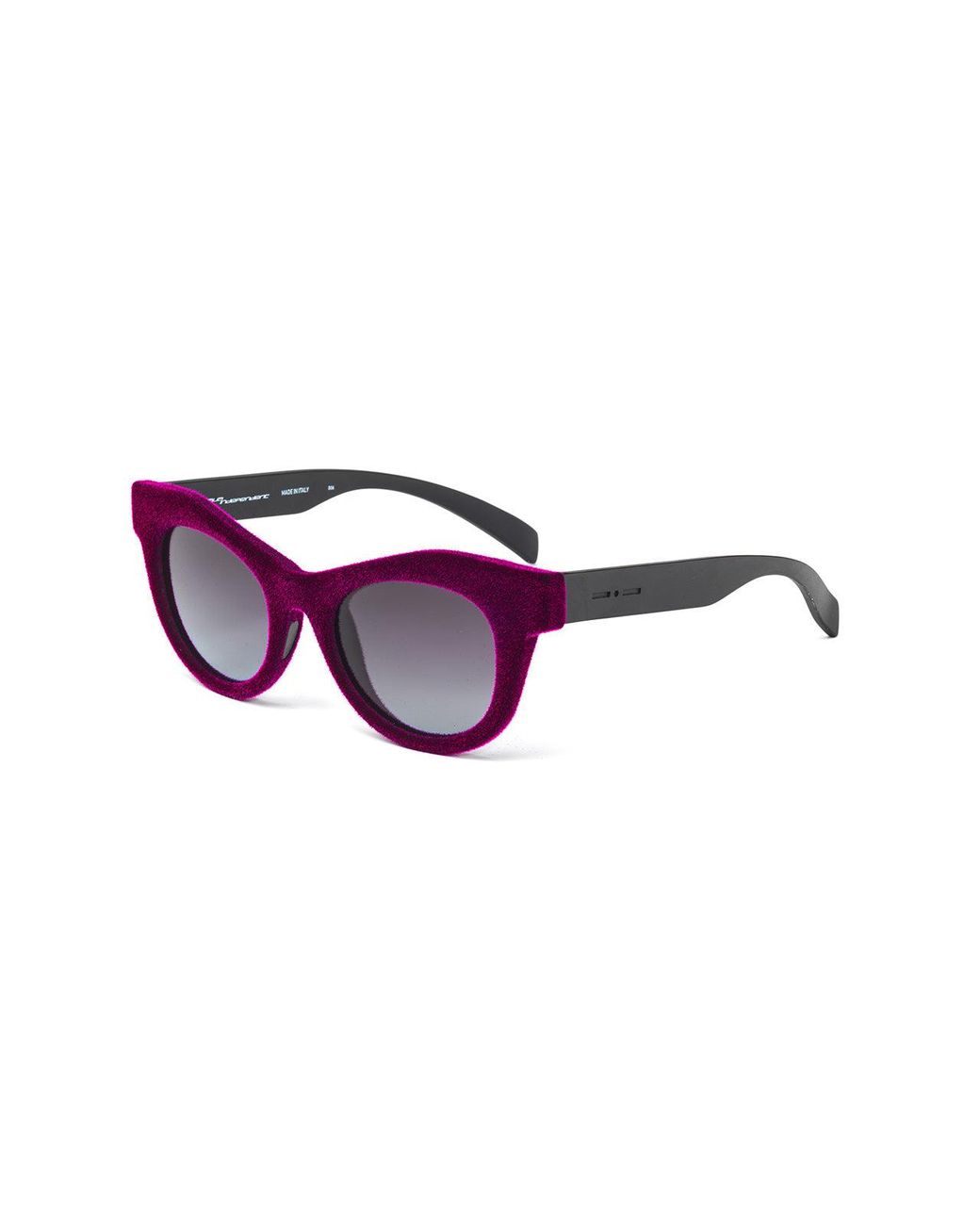 Italia Independent Black 0096V 010.000 Outlet Sunglasses Plastic Cat Eye Shaded