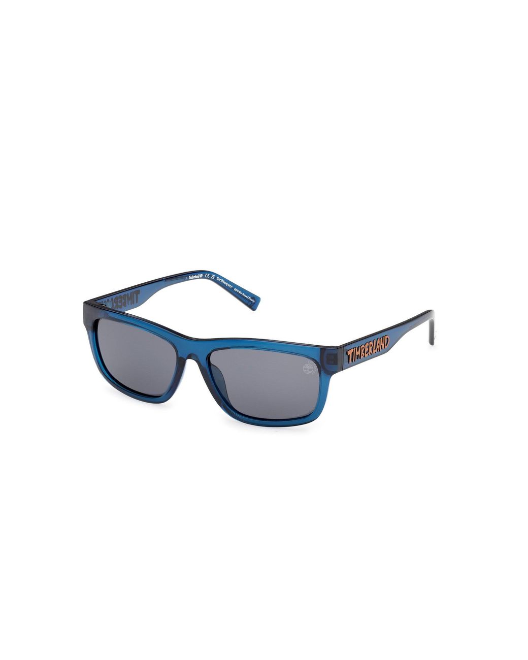 Timberland Blue Tb00080 90D Sunglasses Injected Smoke Squared Polarized